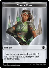 Forest Dryad // Vivien Reid Emblem Double-Sided Token [Modern Horizons 3 Commander Tokens] | Gamers Paradise