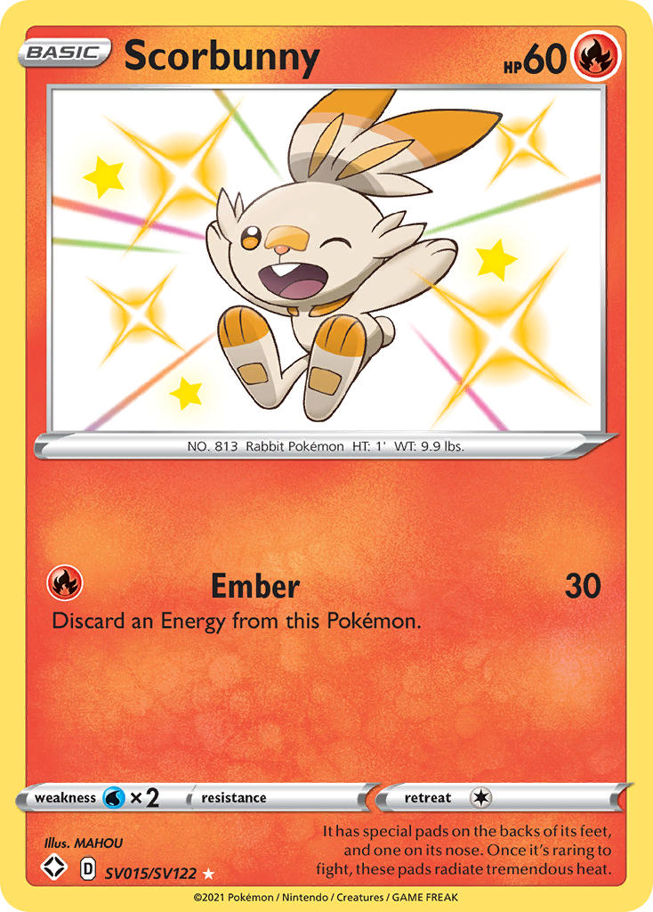 Scorbunny (SV015/SV122) [Sword & Shield: Shining Fates] | Gamers Paradise