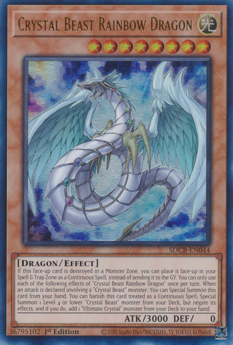 Crystal Beast Rainbow Dragon [SDCB-EN044] Ultra Rare | Gamers Paradise