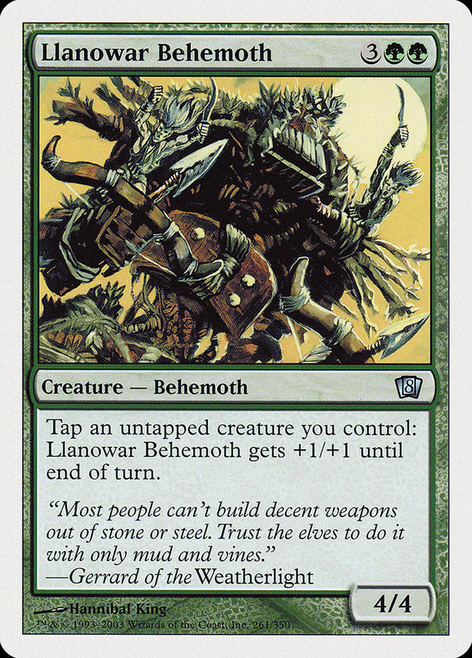 Llanowar Behemoth (8th Edition) [Oversize Cards] | Gamers Paradise