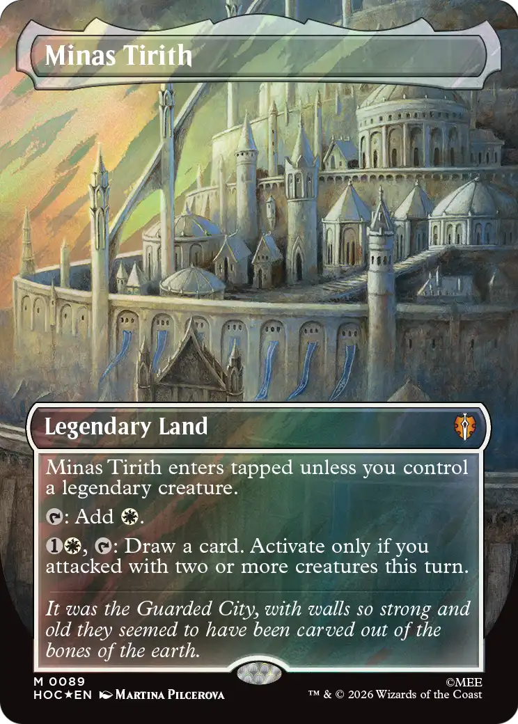 Minas Tirith (Borderless) (Surge Foil) [The Hobbit: Eternal-Legal] | Gamers Paradise