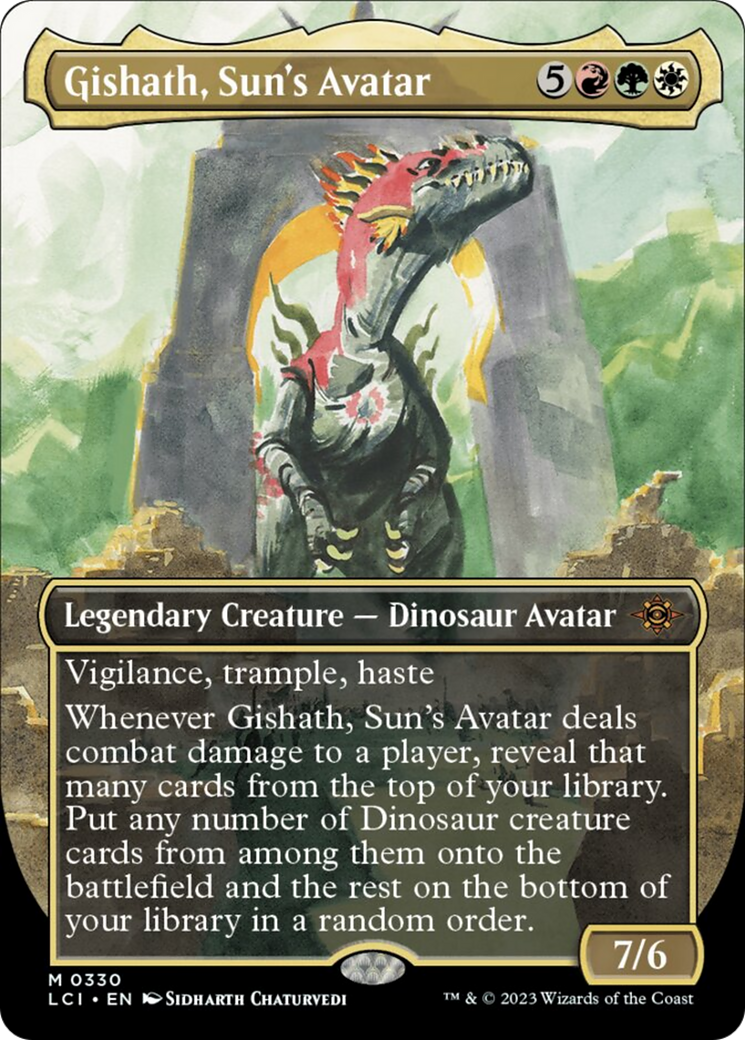 Gishath, Sun's Avatar (Borderless) [The Lost Caverns of Ixalan] | Gamers Paradise