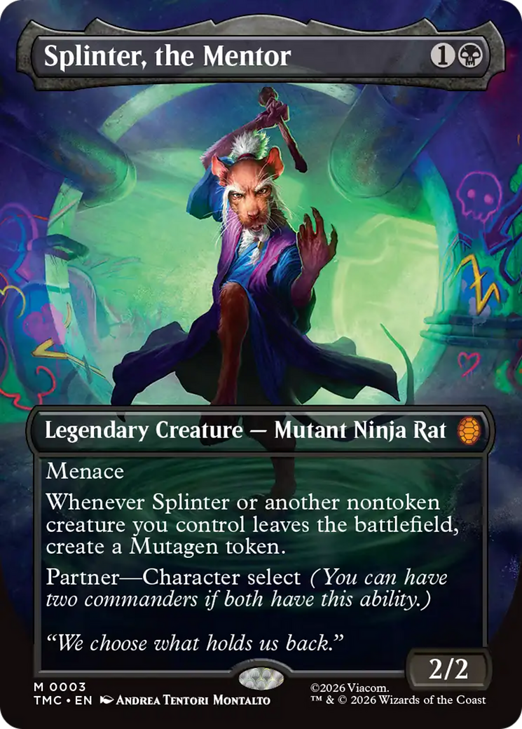 Splinter, the Mentor (Borderless) [Teenage Mutant Ninja Turtles Commander] | Gamers Paradise