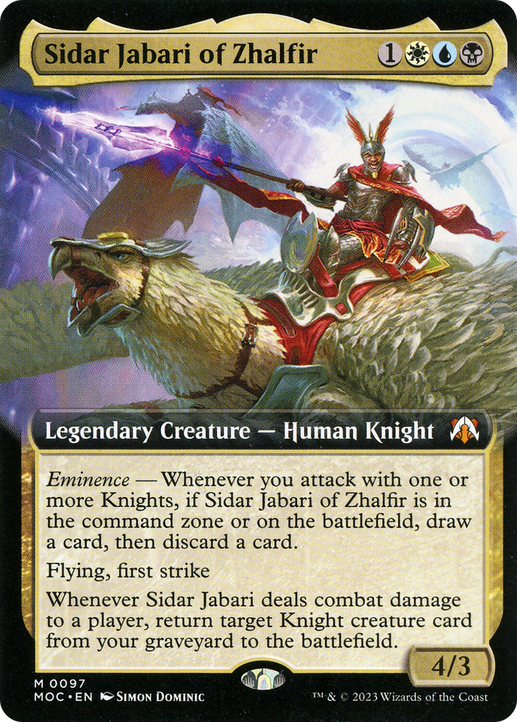 Sidar Jabari of Zhalfir (Extended Art) [March of the Machine Commander] | Gamers Paradise