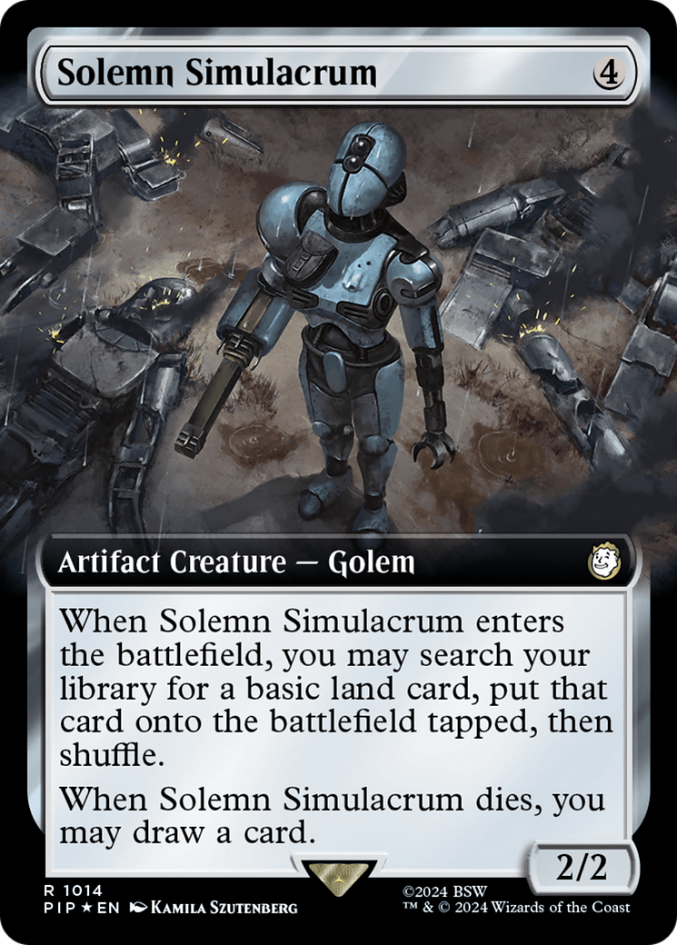 Solemn Simulacrum (Extended Art) (Surge Foil) [Fallout] | Gamers Paradise