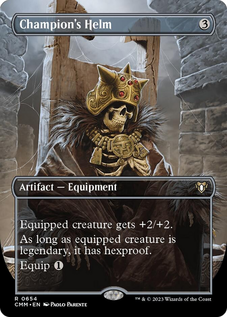 Champion's Helm (Borderless Alternate Art) [Commander Masters] | Gamers Paradise