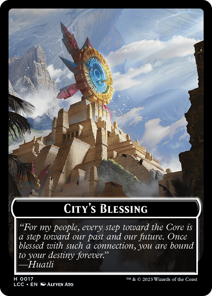 City's Blessing // Pirate (0005) Double-Sided Token [The Lost Caverns of Ixalan Commander Tokens] | Gamers Paradise