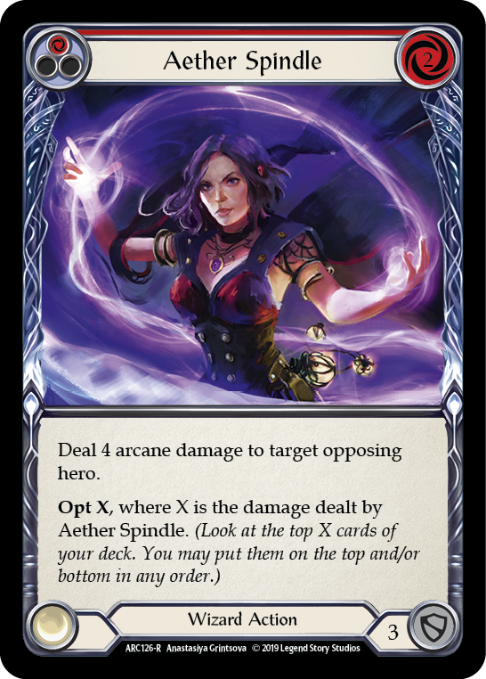 Aether Spindle (Red) [ARC126-R] (Arcane Rising)  1st Edition Normal | Gamers Paradise