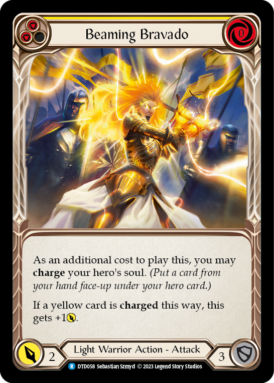 Beaming Bravado (Yellow) [DTD058] (Dusk Till Dawn)  Rainbow Foil | Gamers Paradise