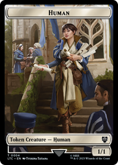 Human Knight // Human Double-Sided Token [The Lord of the Rings: Tales of Middle-Earth Commander Tokens] | Gamers Paradise