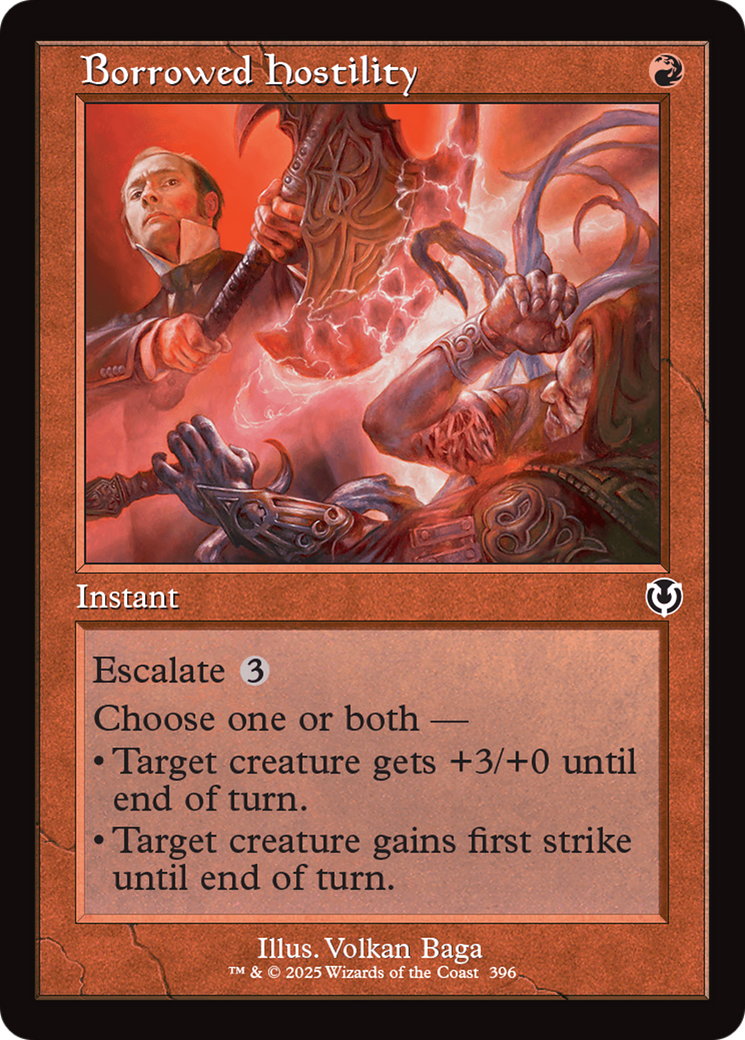 Borrowed Hostility (Retro Frame) [Innistrad Remastered] | Gamers Paradise