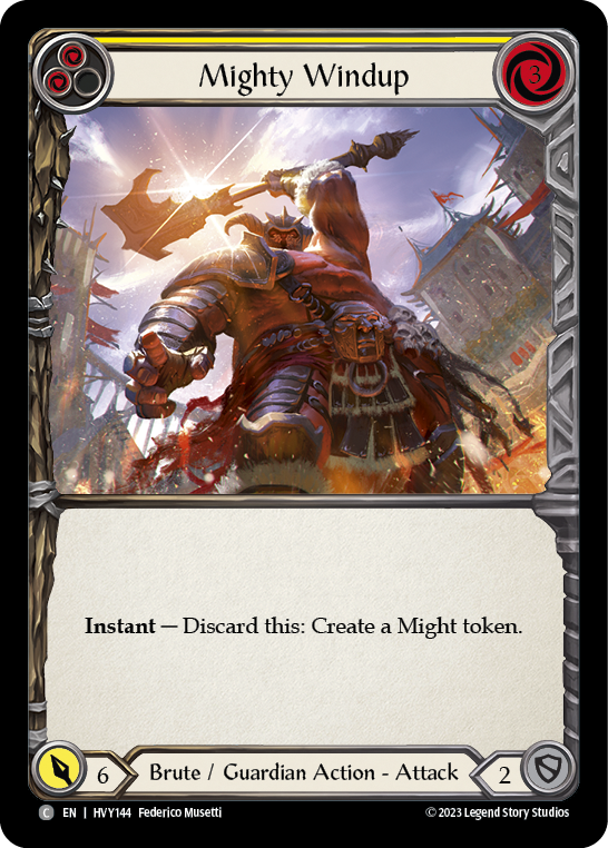 Mighty Windup (Yellow) [HVY144] (Heavy Hitters)  Rainbow Foil | Gamers Paradise