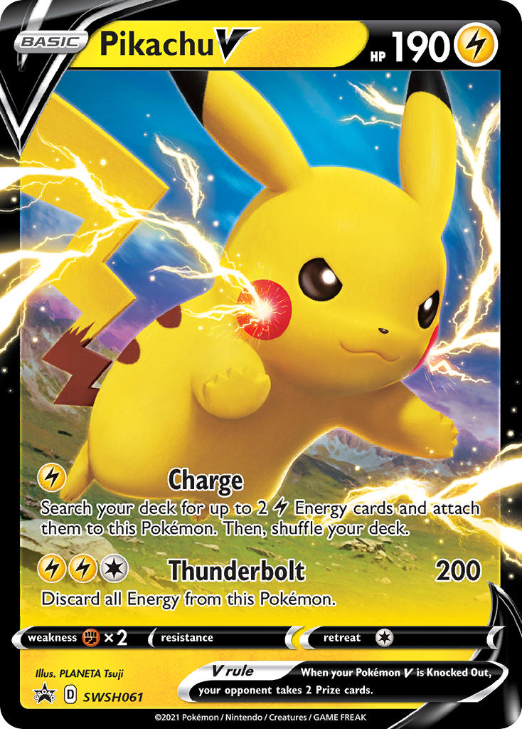 Pikachu V (SWSH061) (Jumbo Card) [Sword & Shield: Black Star Promos] | Gamers Paradise