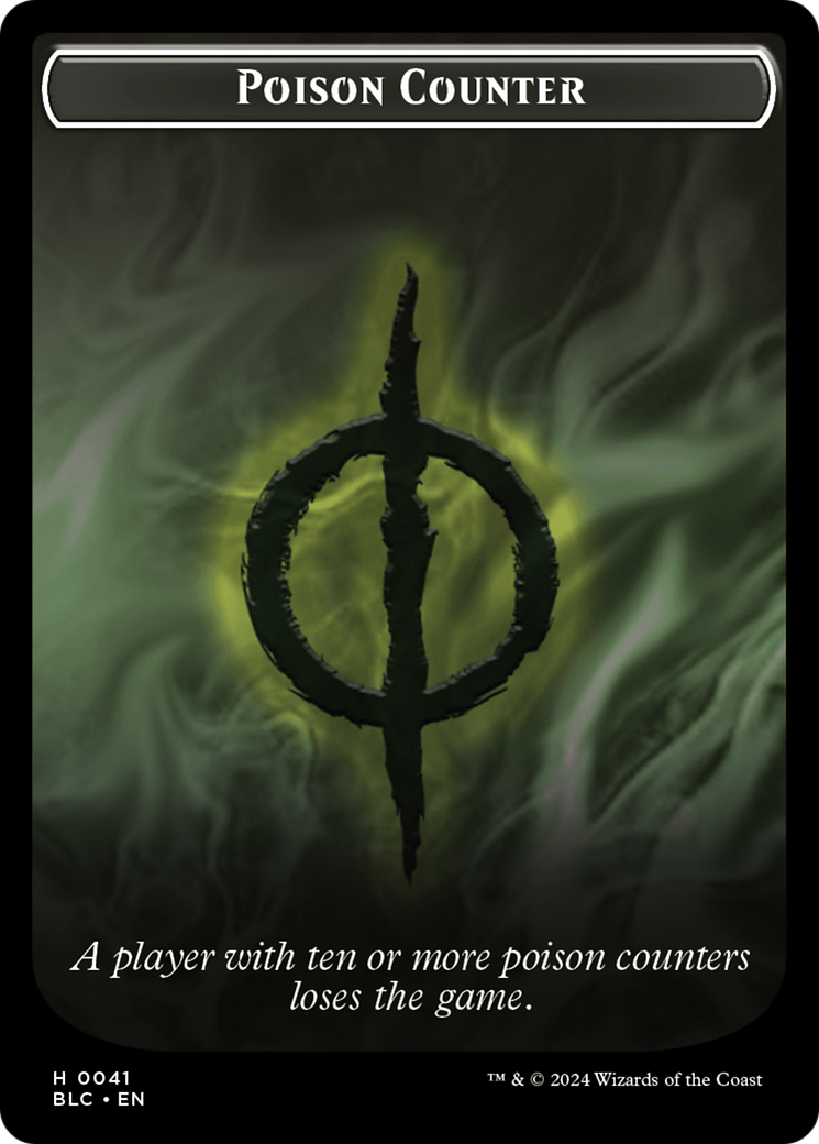 Rabbit // Poison Counter Double-Sided Token [Bloomburrow Commander Tokens] | Gamers Paradise