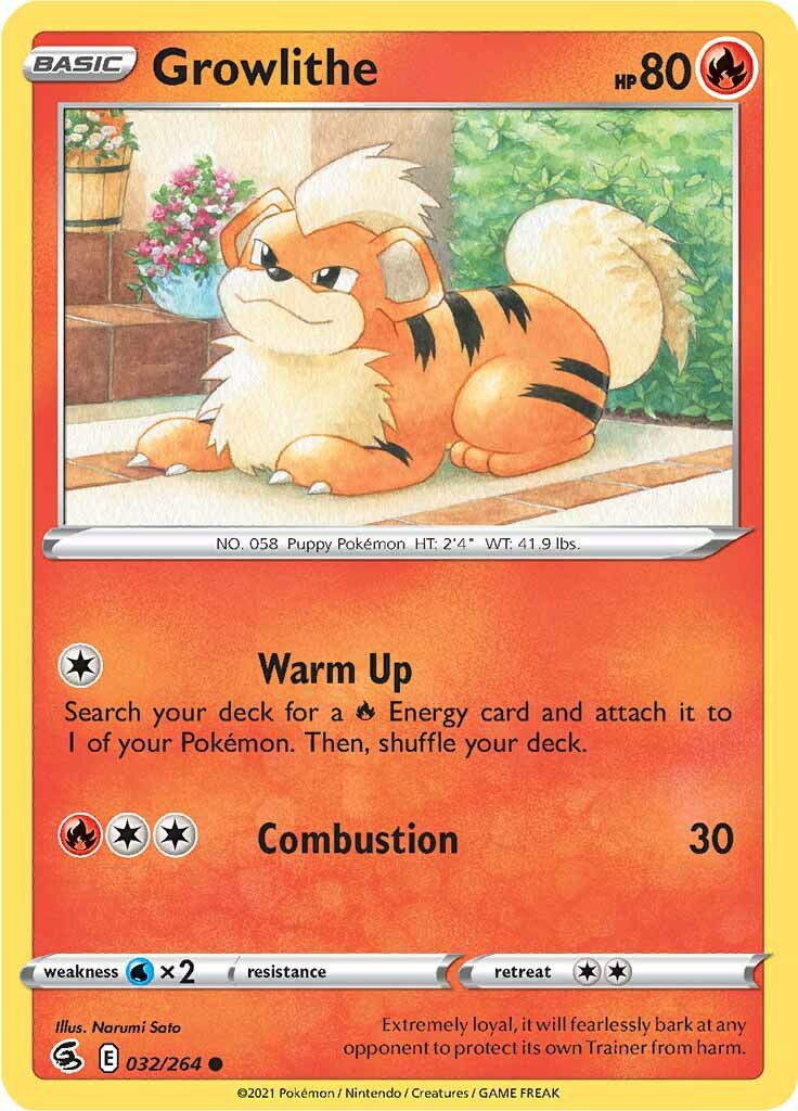 Growlithe (032/264) [Sword & Shield: Fusion Strike] | Gamers Paradise