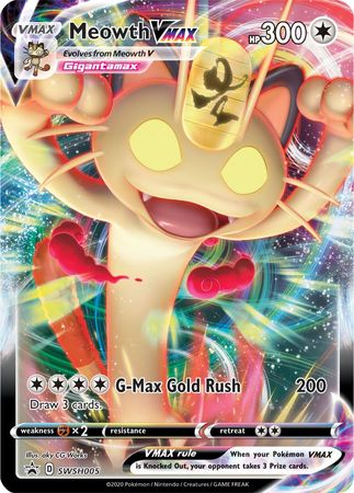 Meowth VMAX (SWSH005) (Jumbo Card) [Sword & Shield: Black Star Promos] | Gamers Paradise