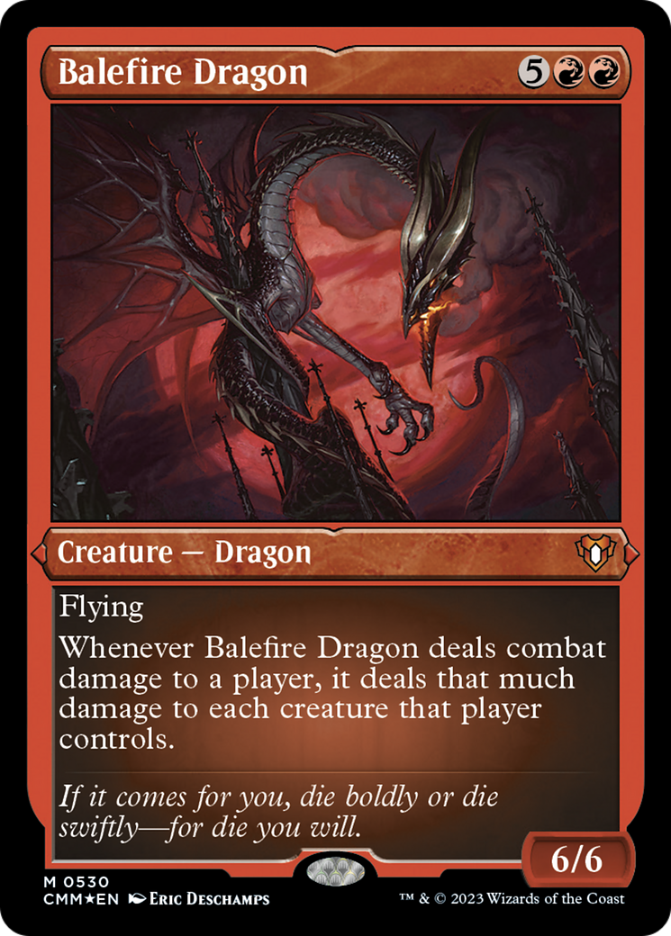 Balefire Dragon (Foil Etched) [Commander Masters] | Gamers Paradise