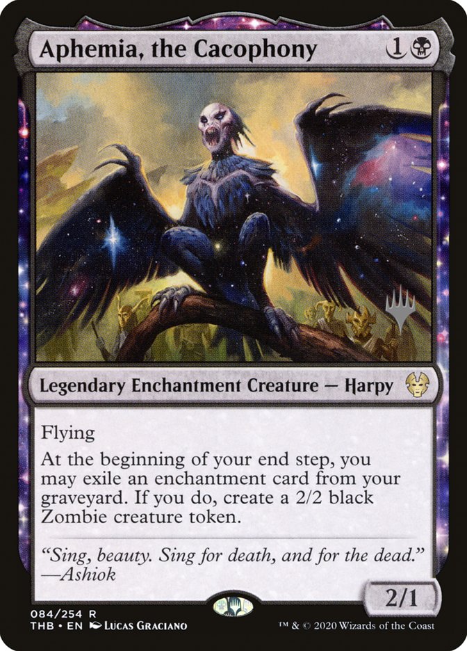 Aphemia, the Cacophony (Promo Pack) [Theros Beyond Death Promos] | Gamers Paradise