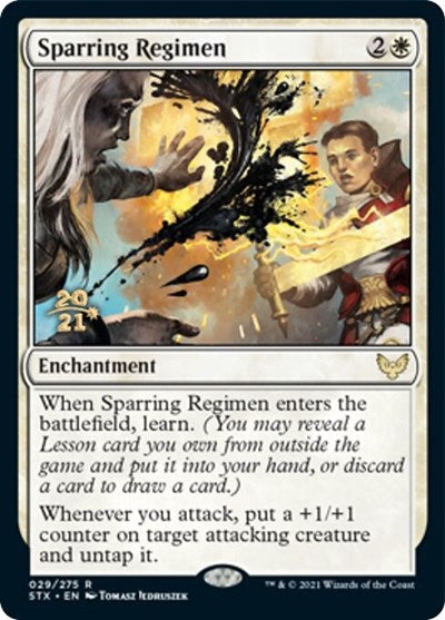 Sparring Regimen [Strixhaven: School of Mages Prerelease Promos] | Gamers Paradise