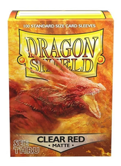 Dragon Shield: Standard 100ct Sleeves - Clear Red (Matte) | Gamers Paradise