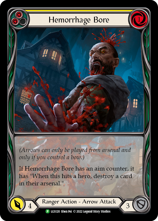 Hemorrhage Bore (Yellow) [LGS120] (Promo)  Rainbow Foil | Gamers Paradise