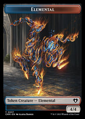 Treasure // Elemental (0037) Double-Sided Token [Commander Masters Tokens] | Gamers Paradise