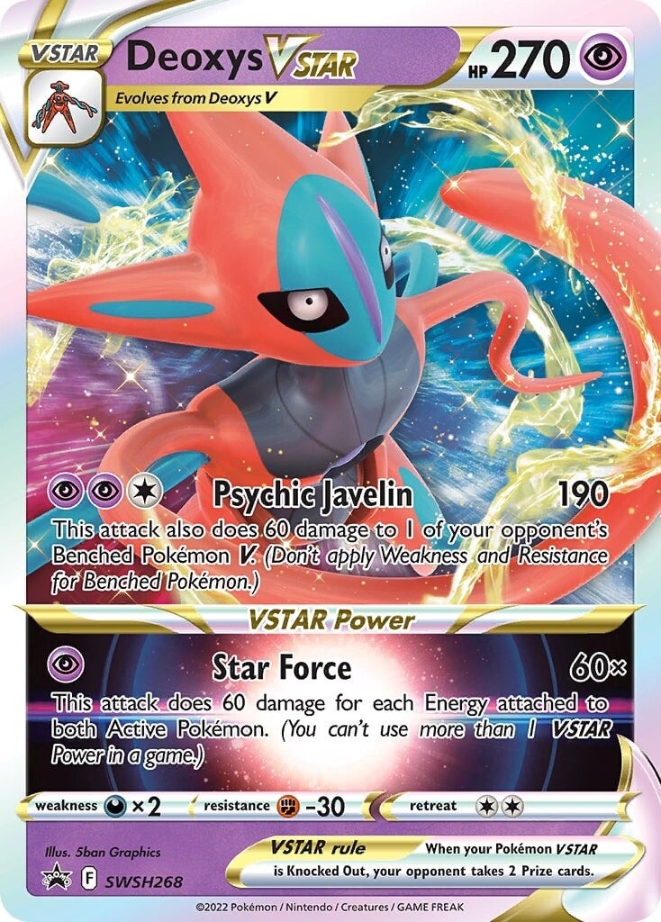 Deoxys VSTAR (SWSH268) (Jumbo Card) [Sword & Shield: Black Star Promos] | Gamers Paradise