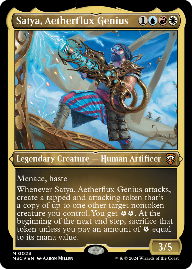 Satya, Aetherflux Genius (Foil Etched) [Modern Horizons 3 Commander] | Gamers Paradise