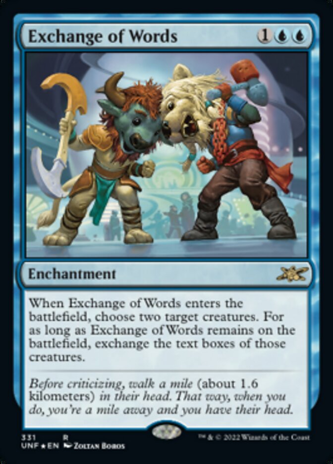 Exchange of Words (Galaxy Foil) [Unfinity] | Gamers Paradise