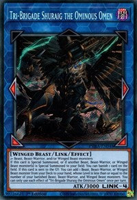 Tri-Brigade Shuraig the Ominous Omen [PHRA-EN048] Secret Rare | Gamers Paradise