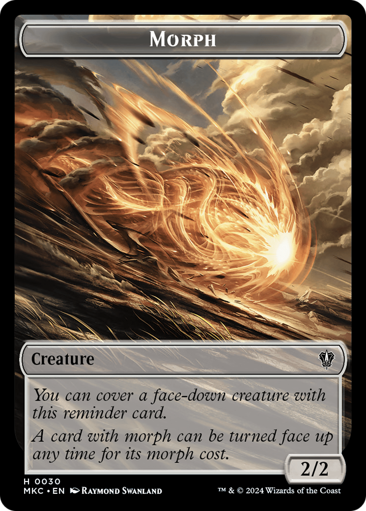 Saproling // Morph Double-Sided Token [Murders at Karlov Manor Commander Tokens] | Gamers Paradise