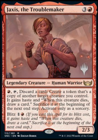 Jaxis, the Troublemaker (Promo Pack) [Streets of New Capenna Promos] | Gamers Paradise