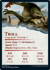 Troll Art Card (Gold-Stamped Signature) [Dungeons & Dragons: Adventures in the Forgotten Realms Art Series] | Gamers Paradise