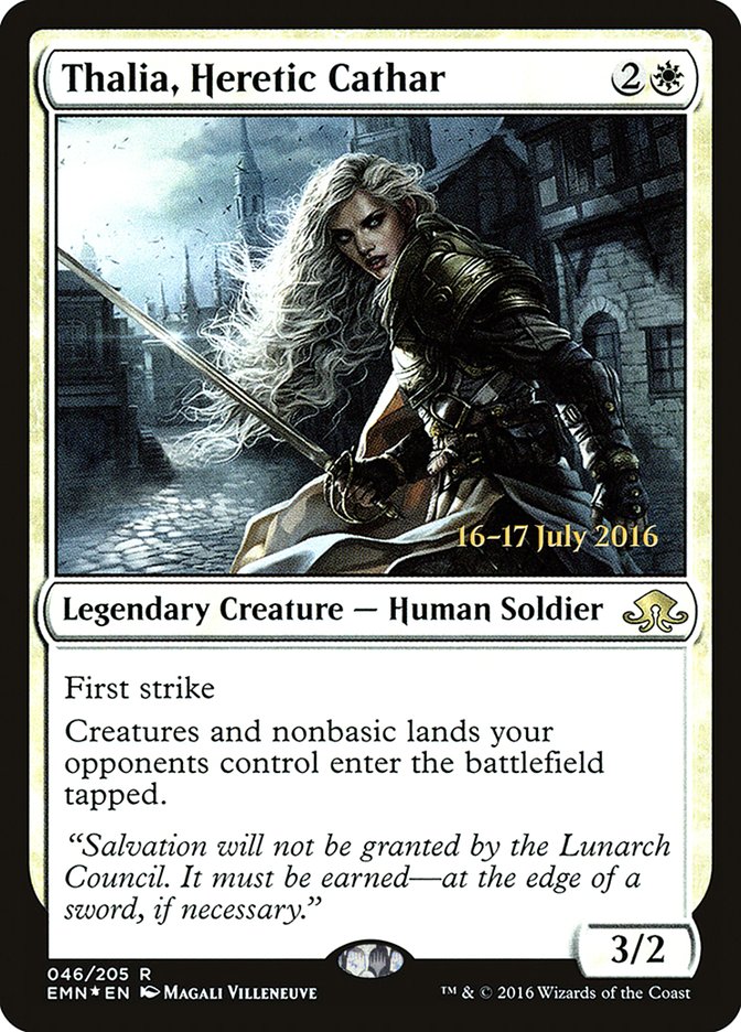 Thalia, Heretic Cathar [Eldritch Moon Prerelease Promos] | Gamers Paradise