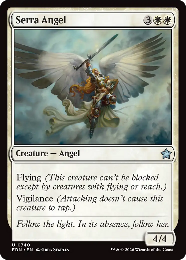 Serra Angel (0740) [Foundations] | Gamers Paradise