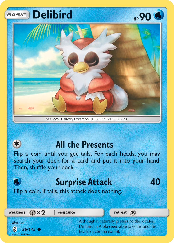 Delibird (26/145) [Sun & Moon: Guardians Rising] | Gamers Paradise