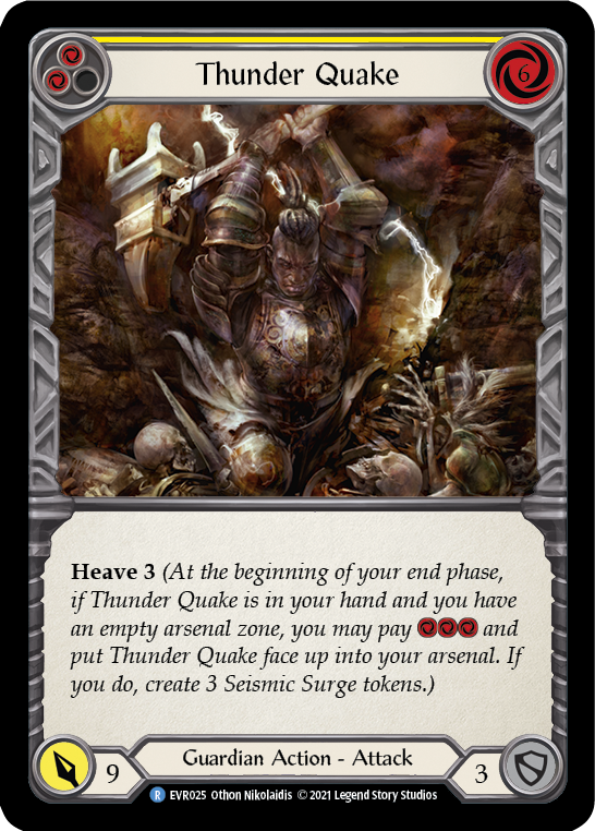 Thunder Quake (Yellow) [EVR025] (Everfest)  1st Edition Rainbow Foil | Gamers Paradise