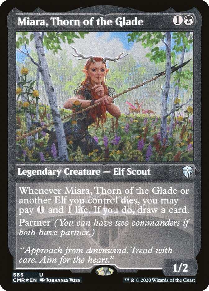 Miara, Thorn of the Glade (Etched) [Commander Legends] | Gamers Paradise