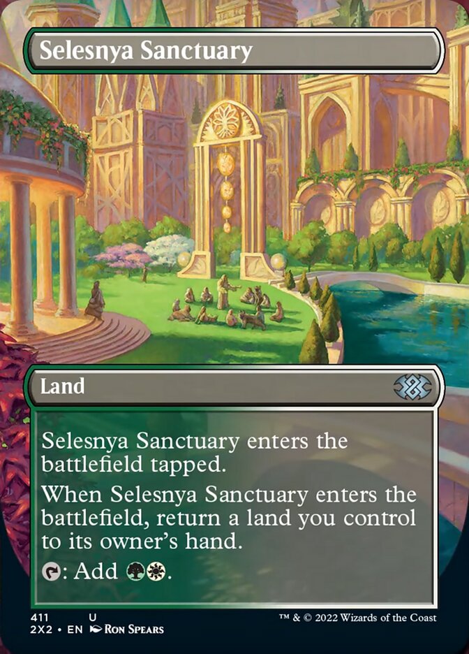 Selesnya Sanctuary (Borderless Alternate Art) [Double Masters 2022] | Gamers Paradise