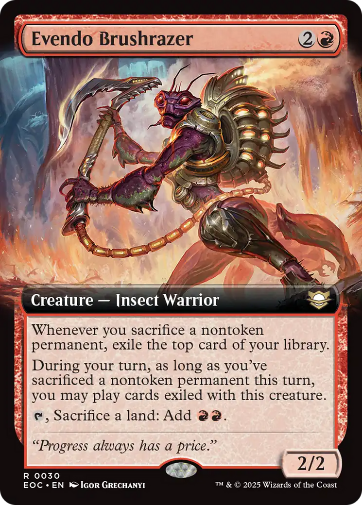 Evendo Brushrazer (Extended Art) [Edge of Eternities Commander] | Gamers Paradise