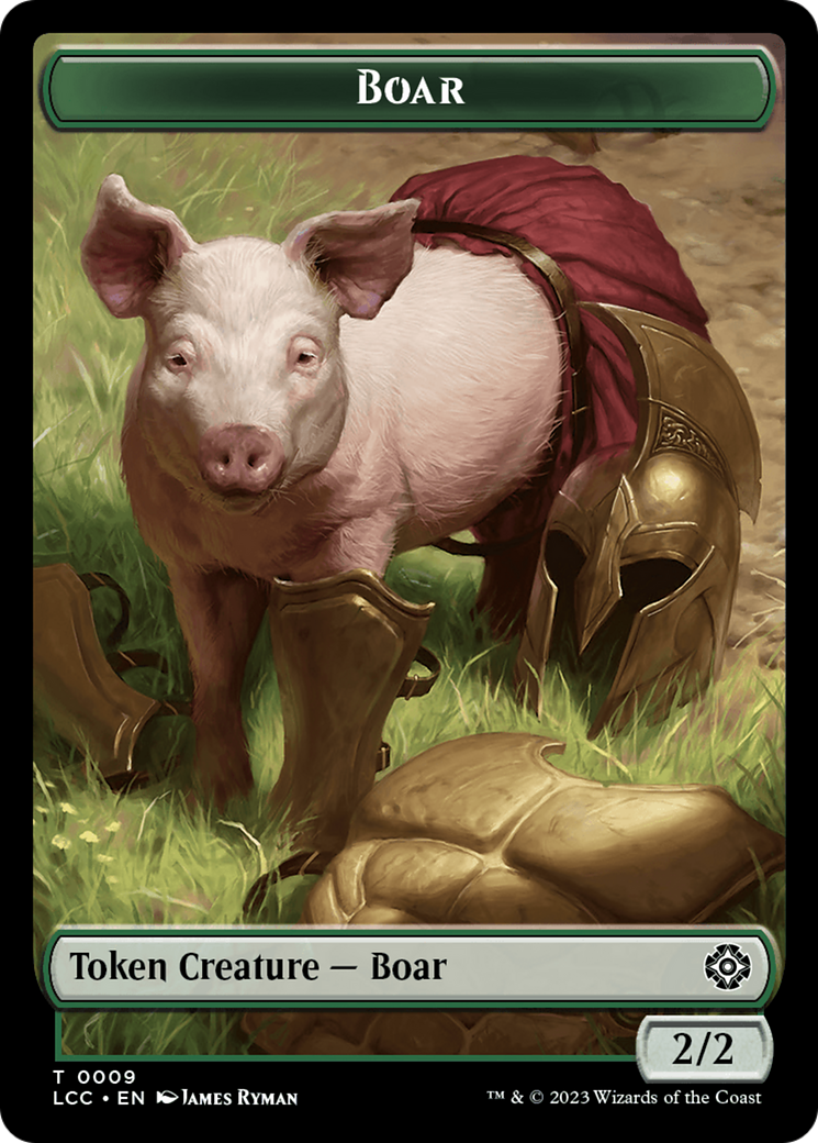 Boar // Merfolk (0003) Double-Sided Token [The Lost Caverns of Ixalan Commander Tokens] | Gamers Paradise