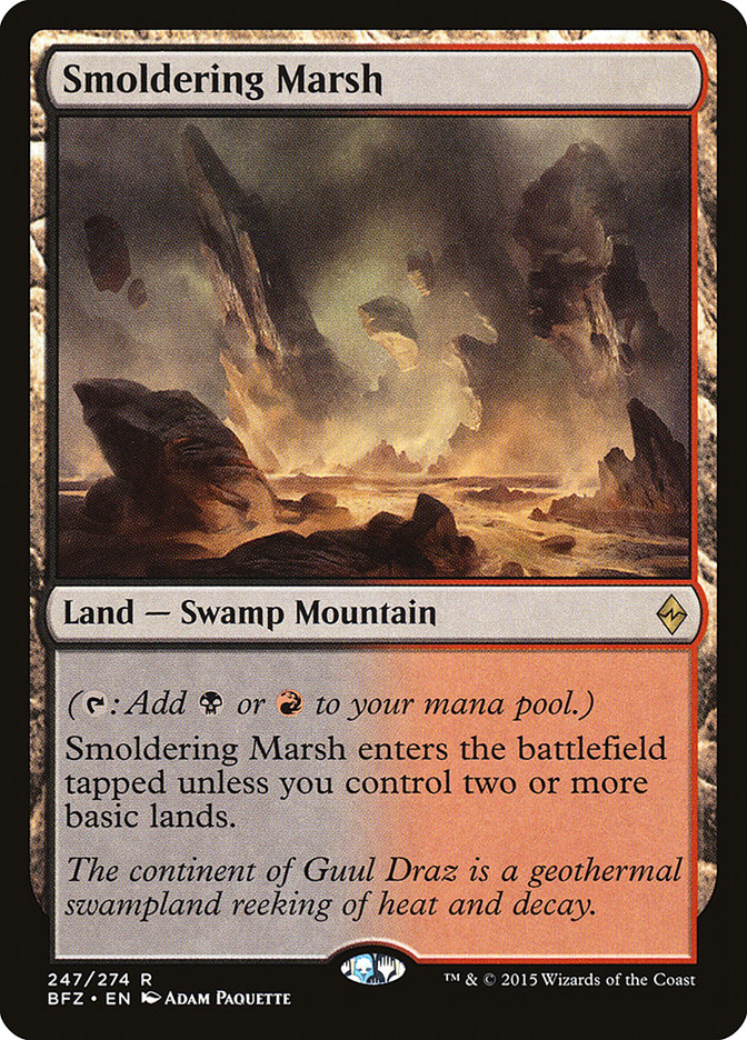 Smoldering Marsh [Battle for Zendikar] | Gamers Paradise