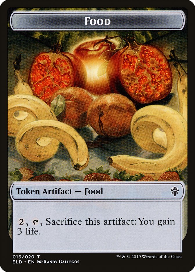 Wolf // Food (16) Double-Sided Token [Throne of Eldraine Tokens] | Gamers Paradise