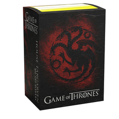 Dragon Shield: Standard 100ct Brushed Art Sleeves - Game of Thrones (House Targaryen) | Gamers Paradise