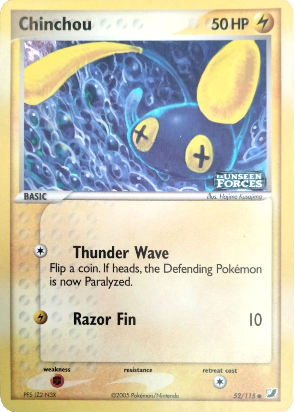 Chinchou (52/115) (Stamped) [EX: Unseen Forces] | Gamers Paradise