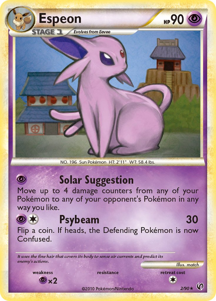 Espeon (2/90) (Cracked Ice Holo) (Theme Deck Exclusive) [HeartGold & SoulSilver: Unleashed] | Gamers Paradise