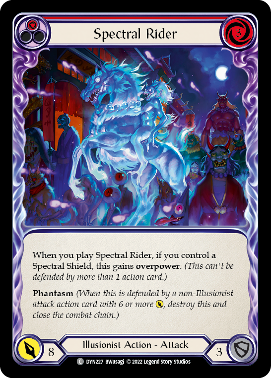 Spectral Rider (Red) [DYN227] (Dynasty)  Rainbow Foil | Gamers Paradise