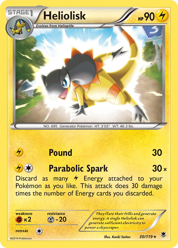 Heliolisk (30/119) (Theme Deck Exclusive) [XY: Phantom Forces] | Gamers Paradise