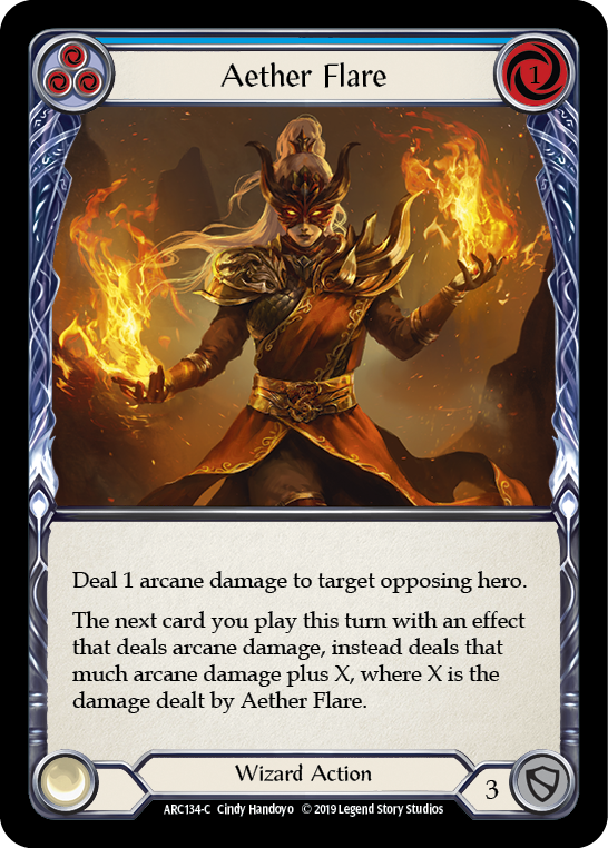 Aether Flare (Blue) [ARC134-C] (Arcane Rising)  1st Edition Normal | Gamers Paradise
