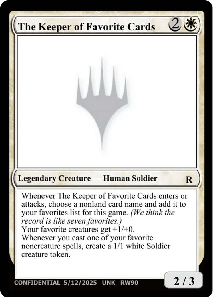The Keeper of Favorite Cards (5/12/2025) [Unknown Event] | Gamers Paradise